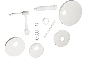 White Pump Kit with Standard Pump and 5 Lids by Winco