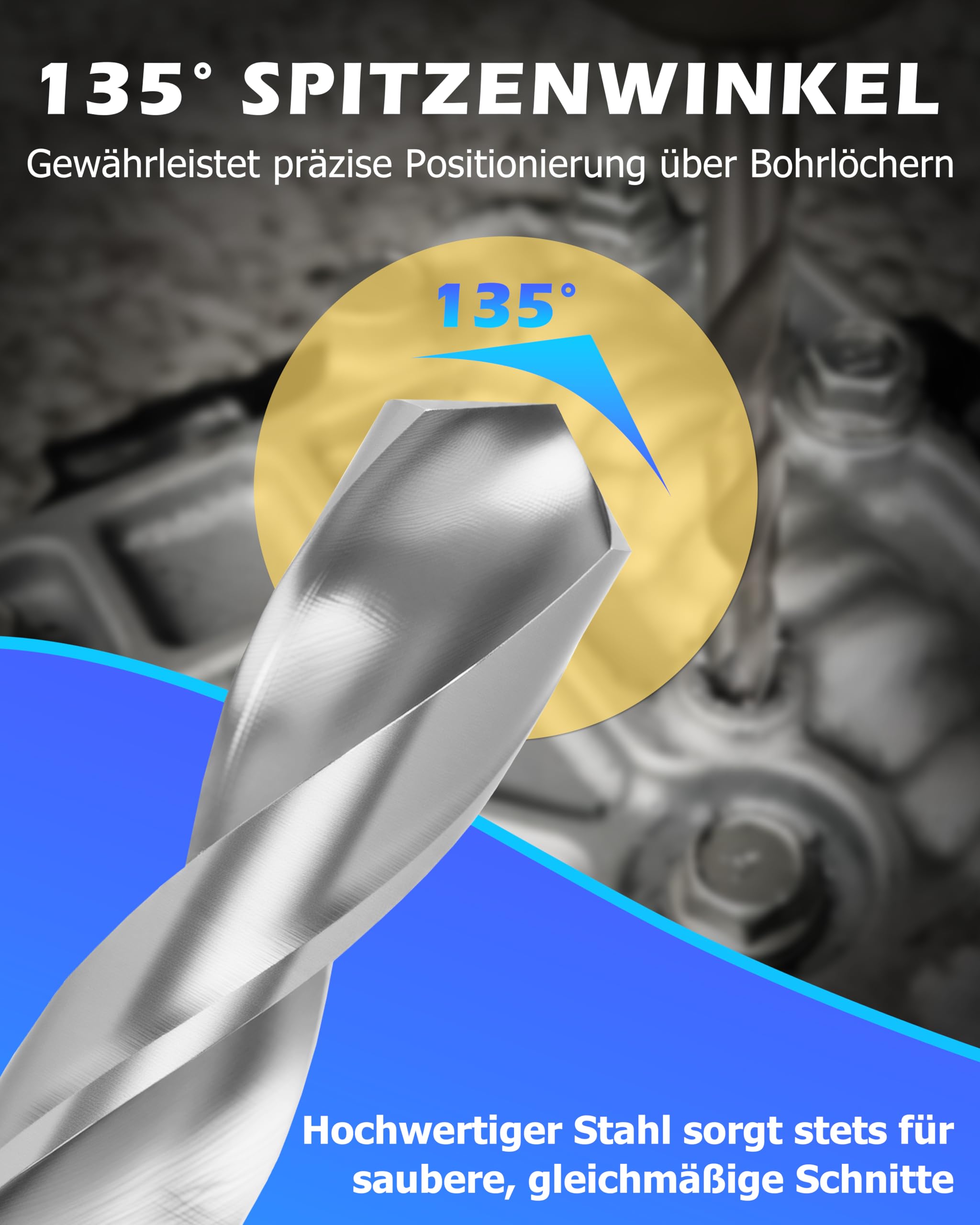 DAYUAN 131-tlg Gewinde Reparatur Satz Bohrer Sleeves Helicoil Auto Motor M5 M6 M8 M10 M12 Gewindehüls | Gewindereparaturwerkzeuge für beschädigtes Gewindebohrer, für verschiedene Materialien, Vollständiges Größensortiment