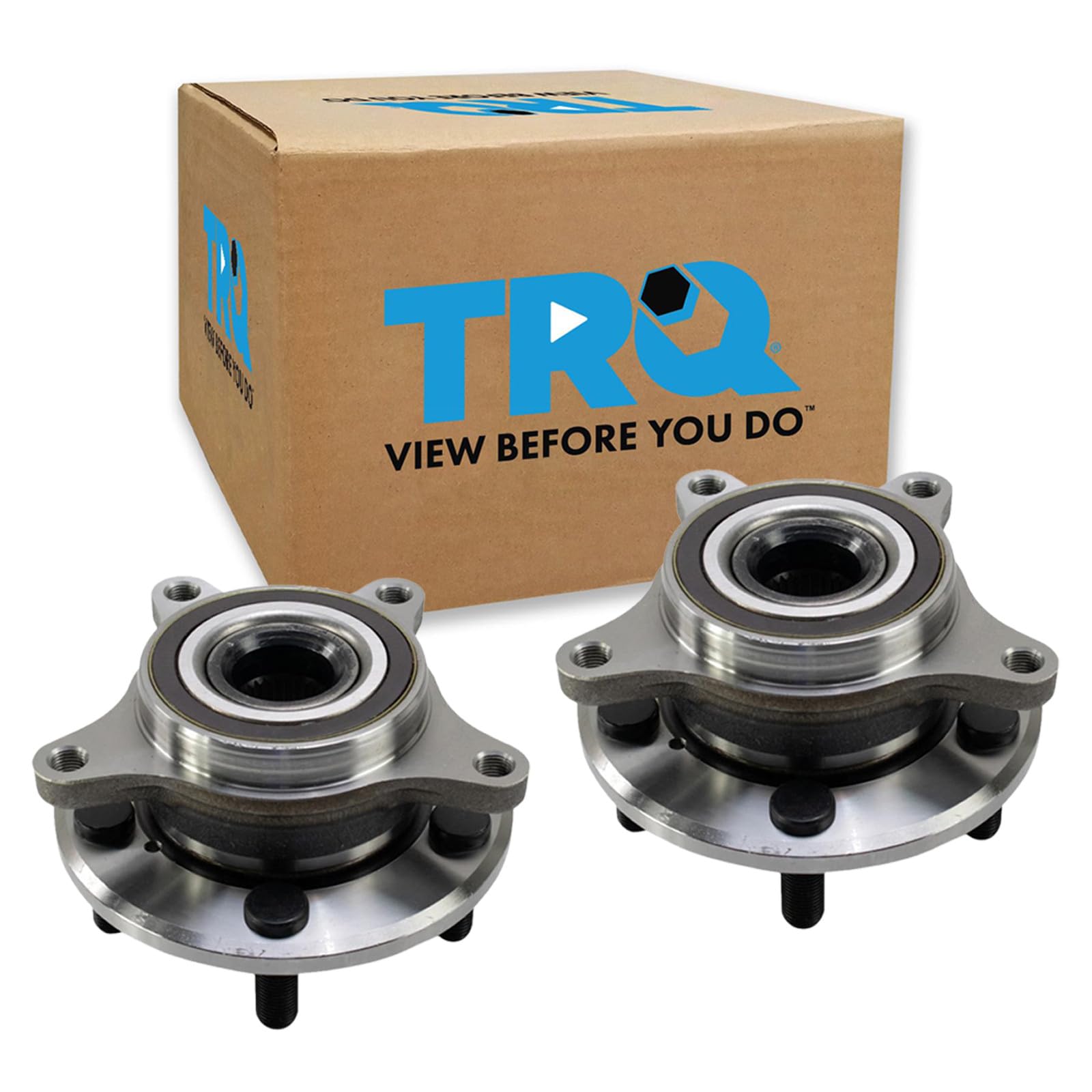 TRQ Front Left and Right Wheel Bearing and Hub Assembly Set 2 Piece