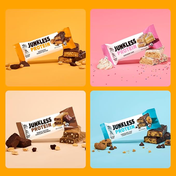 JUNKLESS Barra de Proteínas Variety Pack | 12 Barras, 15g Proteína, Sin Azúcares Añadidos miniatura 5