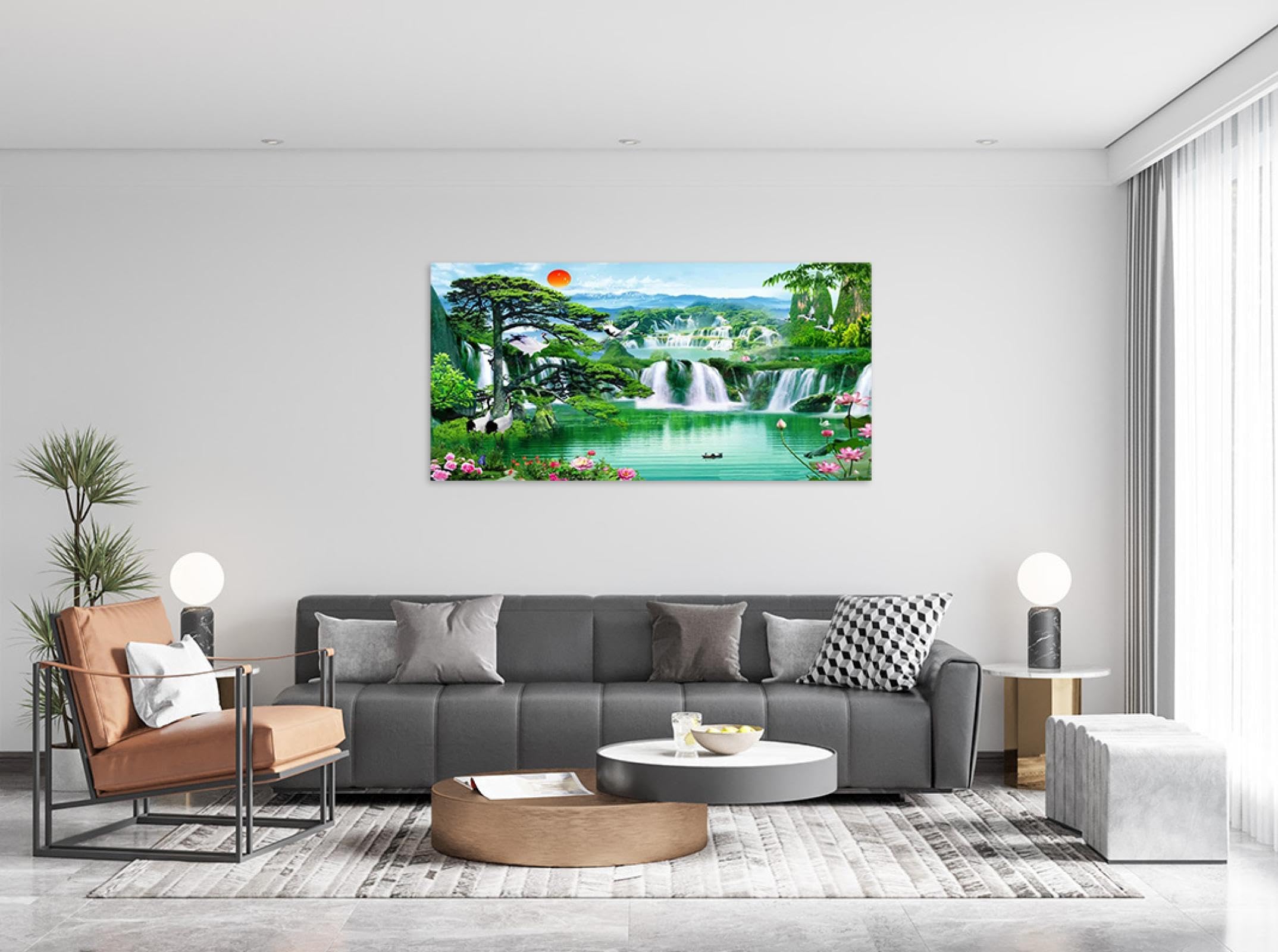 Amazon.com: Chinese Painting Wall Art. Landscape Canvas Wall Art