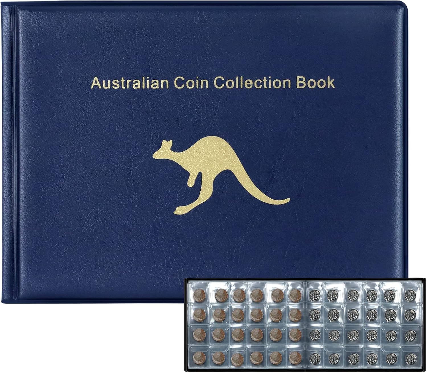Coin Collection Book Holder, Eyeladeck Coin Album Collection Holder