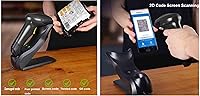 Vista 8 de TEEMI TMSL-56CR QR Bluetooth escáner de código de barras con base de carga USB para montaje en pared, lector inalámbrico 1D 2D CMOS Escaneo