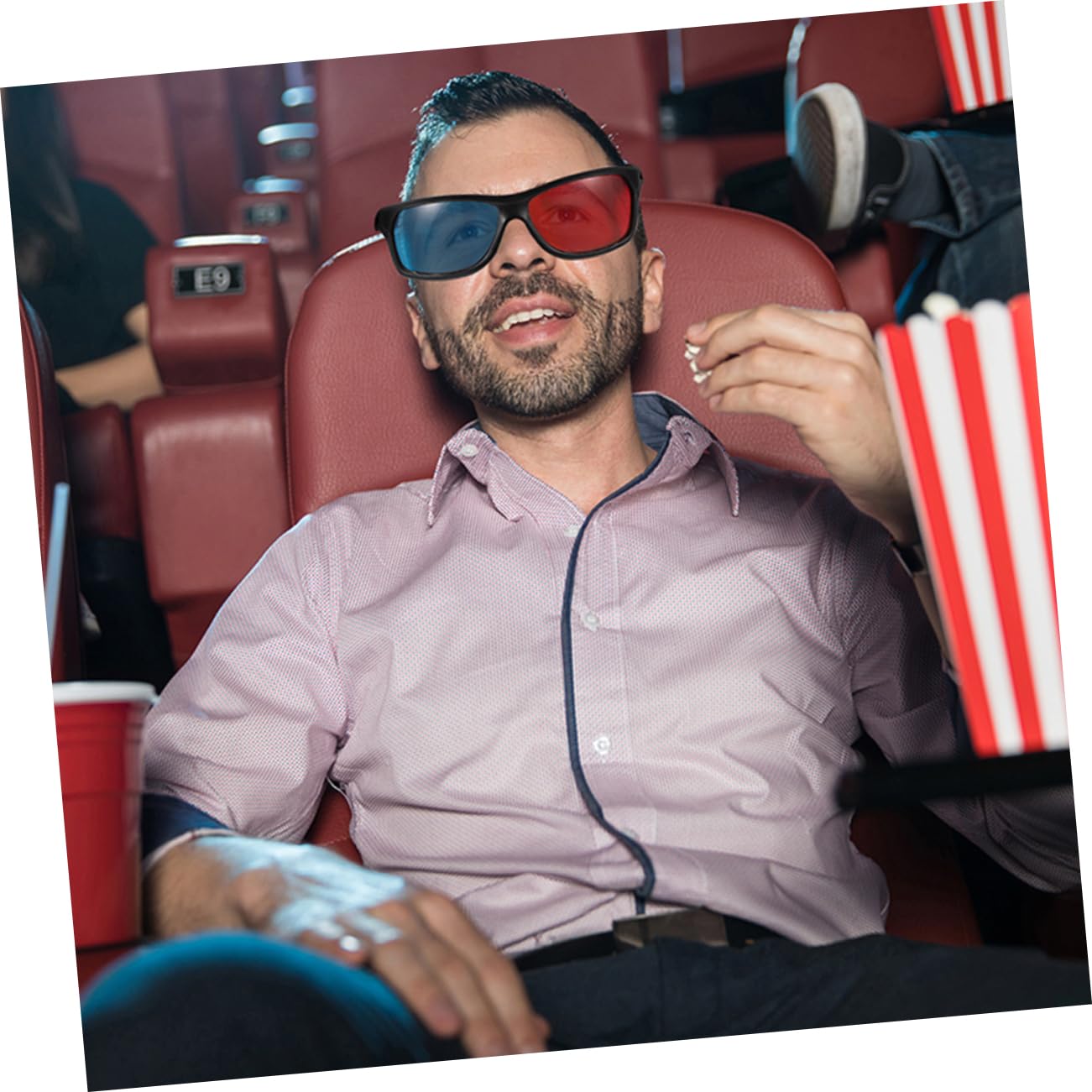 CIYODO 20pcs Red Glasses for Movies and Videos Comfortable Plastic Lens for Home Cinema Boys and Girls and Adults for Anaglyph Viewing