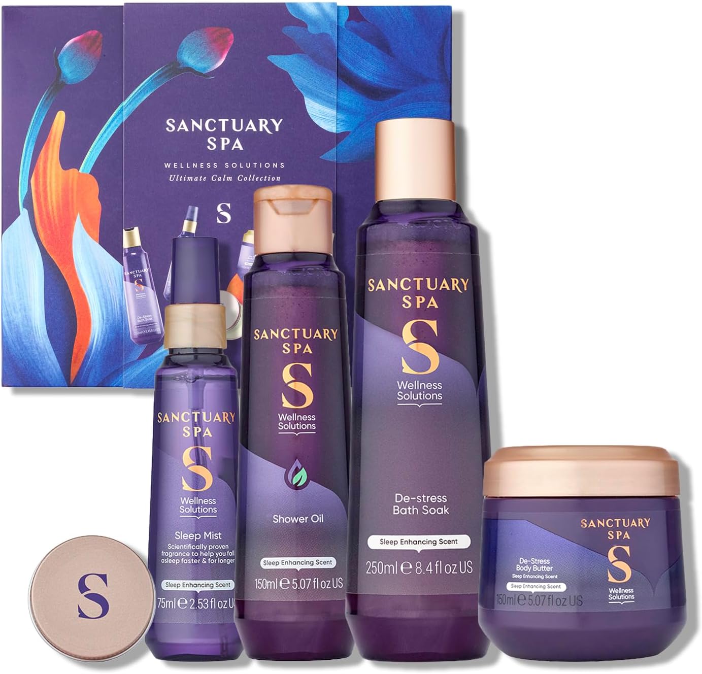 Sanctuary Spa Ultimate Calm Collection Gift Set, Vegan, Gift For Women, Birthday Gift, Womens Gift Sets, Self Care Gift (packaging may vary)