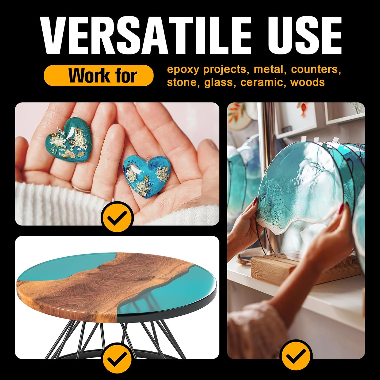 Premium Epoxy Resin Polishing Kit, Polishing Compound for Epoxy Resin -Scratch Removal, Sanding & Polishing for Epoxy, Jewelry, Metal & Stone Countertops, Restore Shine