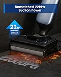 Tineco Premier étage S9 Artiste Pro Nettoyant à vide humide, 22kPa Aspiration, 360° SmoothDrive, Conception anti-angle, 85℃ C'est sec, 75 Mini Durée, Nettoyage double durée, 180° Coucher