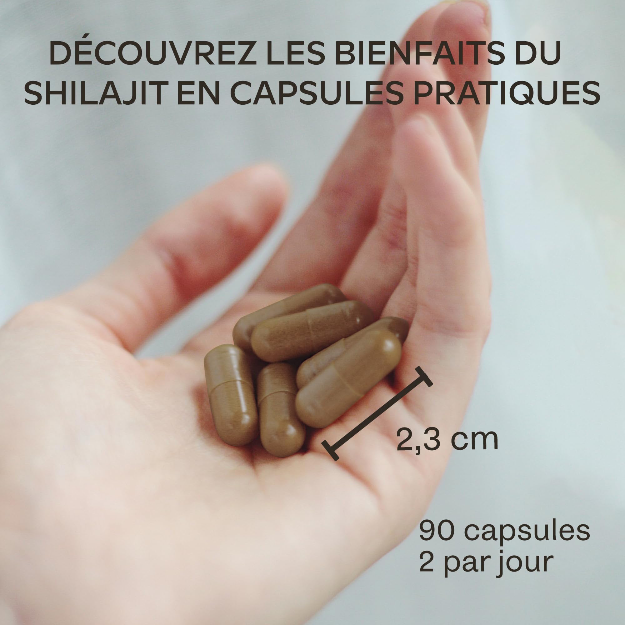 Shilajit Pure Himalaya 36000mg Extrait 30:1 | 50% Acide Fulviques Qualité Premium - Shilajite Energie et Immunité 100% Végétalien, Pur, Sans Additifs - 90 Pure Himalayan Shilajit Gélules