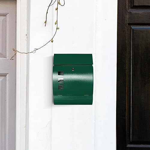 Miniatura 3 de xhlokk Buzones de correo para montaje en pared, buzones de correo con bloqueo para montaje en pared de casa, buzón de metal moderno de acero