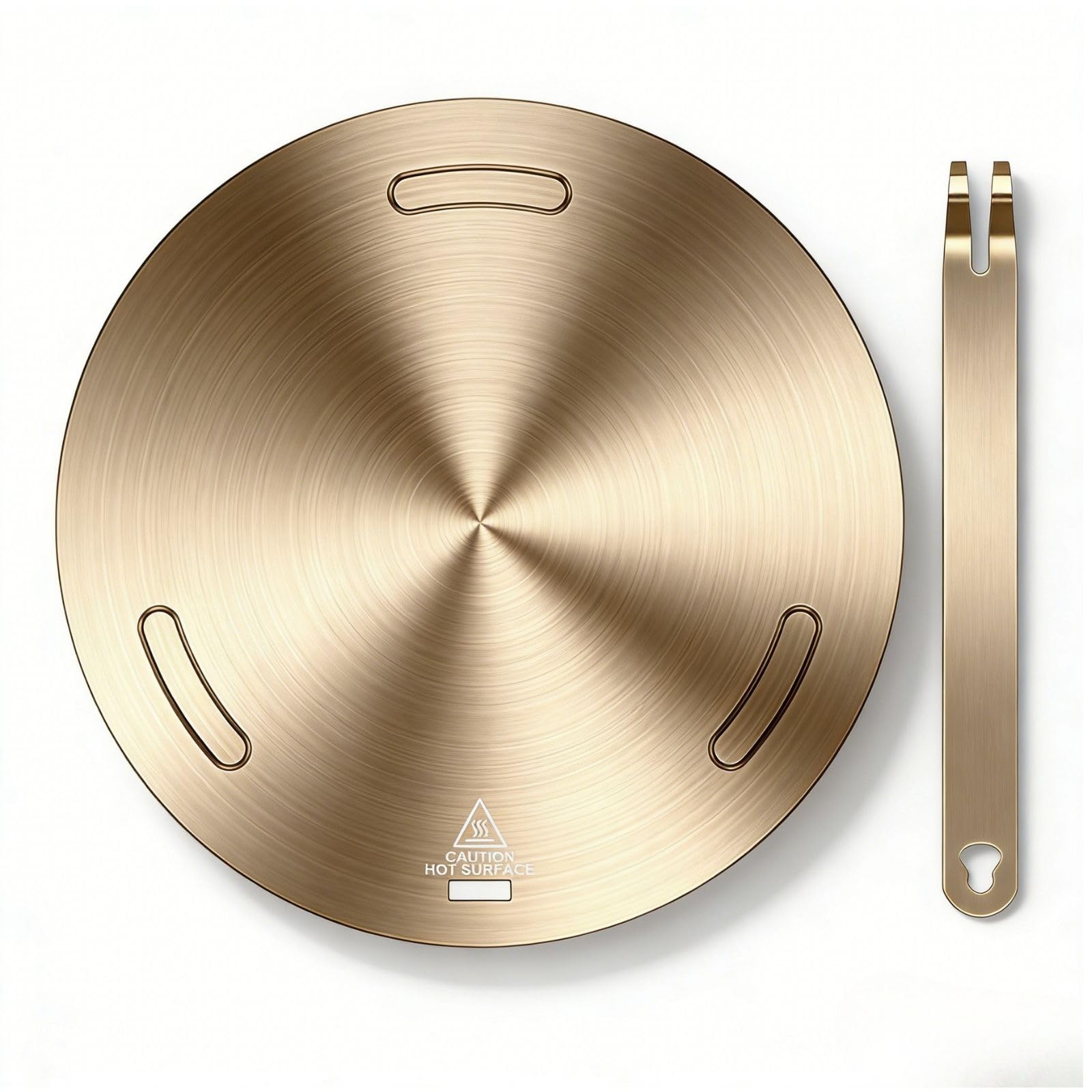 Placa para inducción, adaptador de 24 cm, placa adaptador de inducción con mango extraíble, placa de adaptación para inducción uniforme para cocina eléctrica de gas, olla de agua (24 cm)