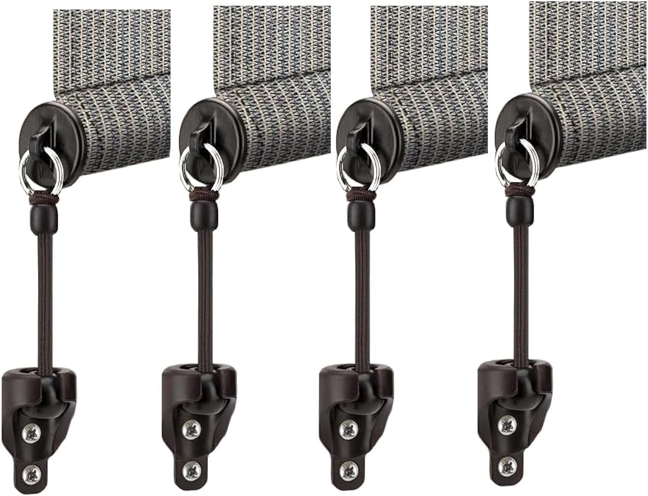Sun Shade Parts Bungee Kit and End Cap,Weather Resistance,for Coolaroo Exterior Roller Shade,Outdoor Blinds,Roller Shades (Bungee Kit-2 Sets, Beige)