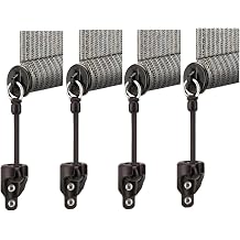 Sun Shade Parts Bungee Kit and End Cap,Weather Resistance,for Coolaroo Exterior Roller Shade,Outdoor Blinds,Roller Shades Bungee Kit-2 Sets, Brown