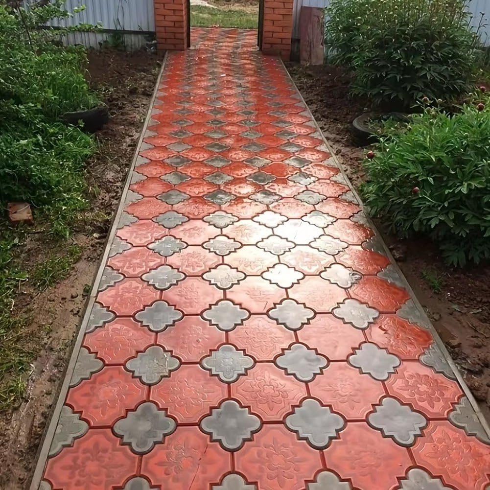 Moldes De Hormigón para Pavimentar Caminos De Jardín, 2 Piezas, para Ladrillos De Cemento Y Losas De Hormigón para Adoquines En Su Jardín.