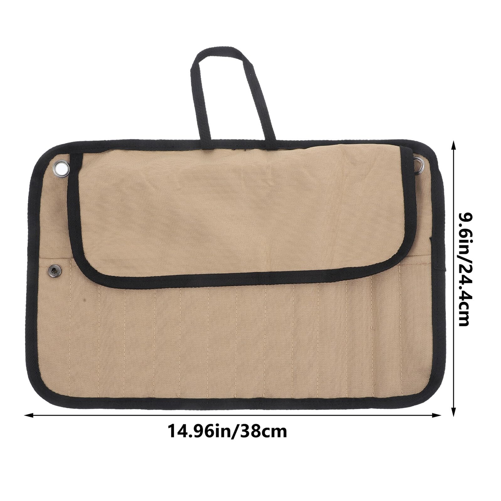 Hohopeti Campinggeschirr mit Rollbarer Tasche Leichtes Besteck Edelstahl Polierte Kanten Multifunktional für Picknick Outdoor Reisen Inklusive Gabel Löffel Messer Tragbar und Robust