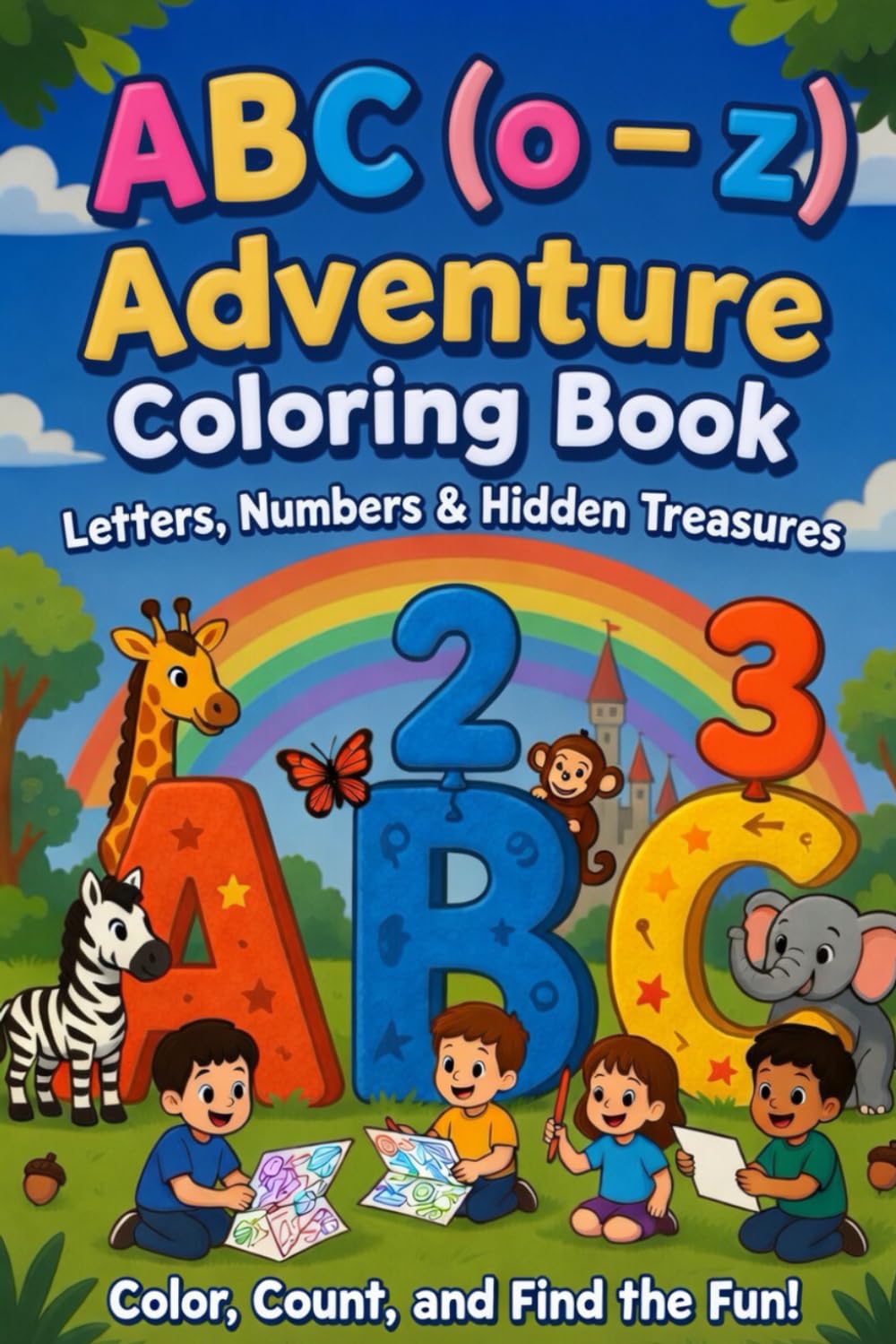 ABC (o - z) Adventure Coloring Book: Letters, Numbers & Hidden Treasures