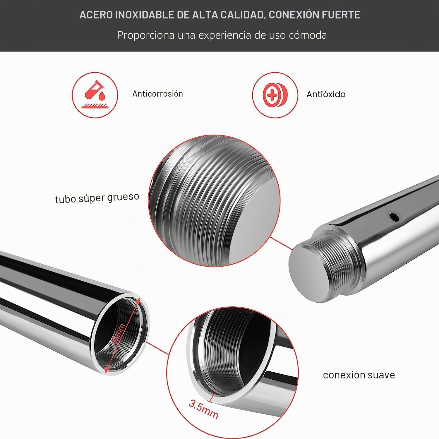 TLGREEN Barra de Baile Profesional Estática y Giratoria, Pole Dance de 45 mm Altura Ajustable de 2,35 m a 2,74 m, Portable, para Hogar Club, Fiesta, Principiantes