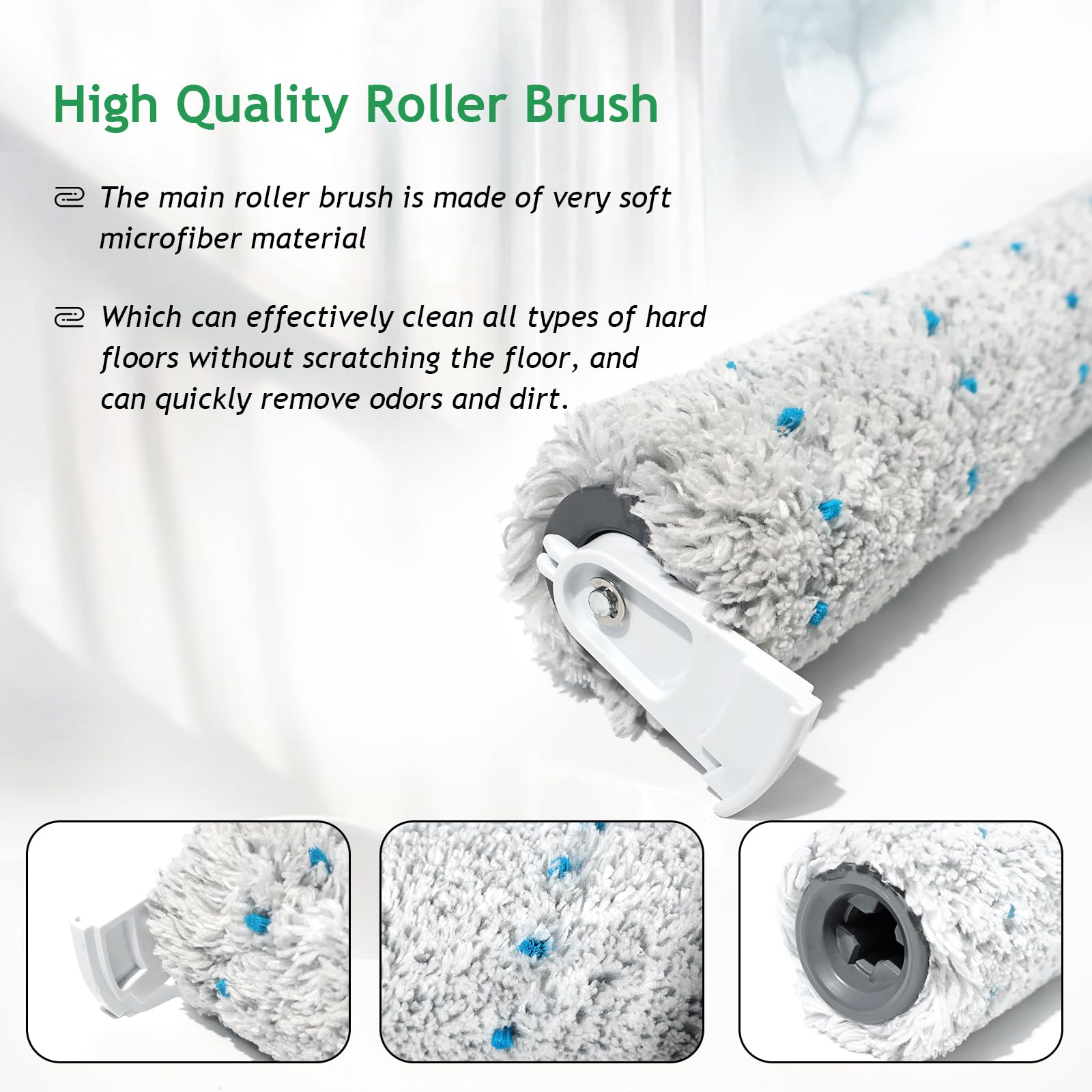 Rolka szczotki + filtr zestaw akcesoriów do odkurzacza do Bissell CrossWave X7 Pet Pro 2955N, 3479N części zamienne do odkurzacza na mokro i sucho, 2 rolki szczotki + 2 filtry watowe + 1