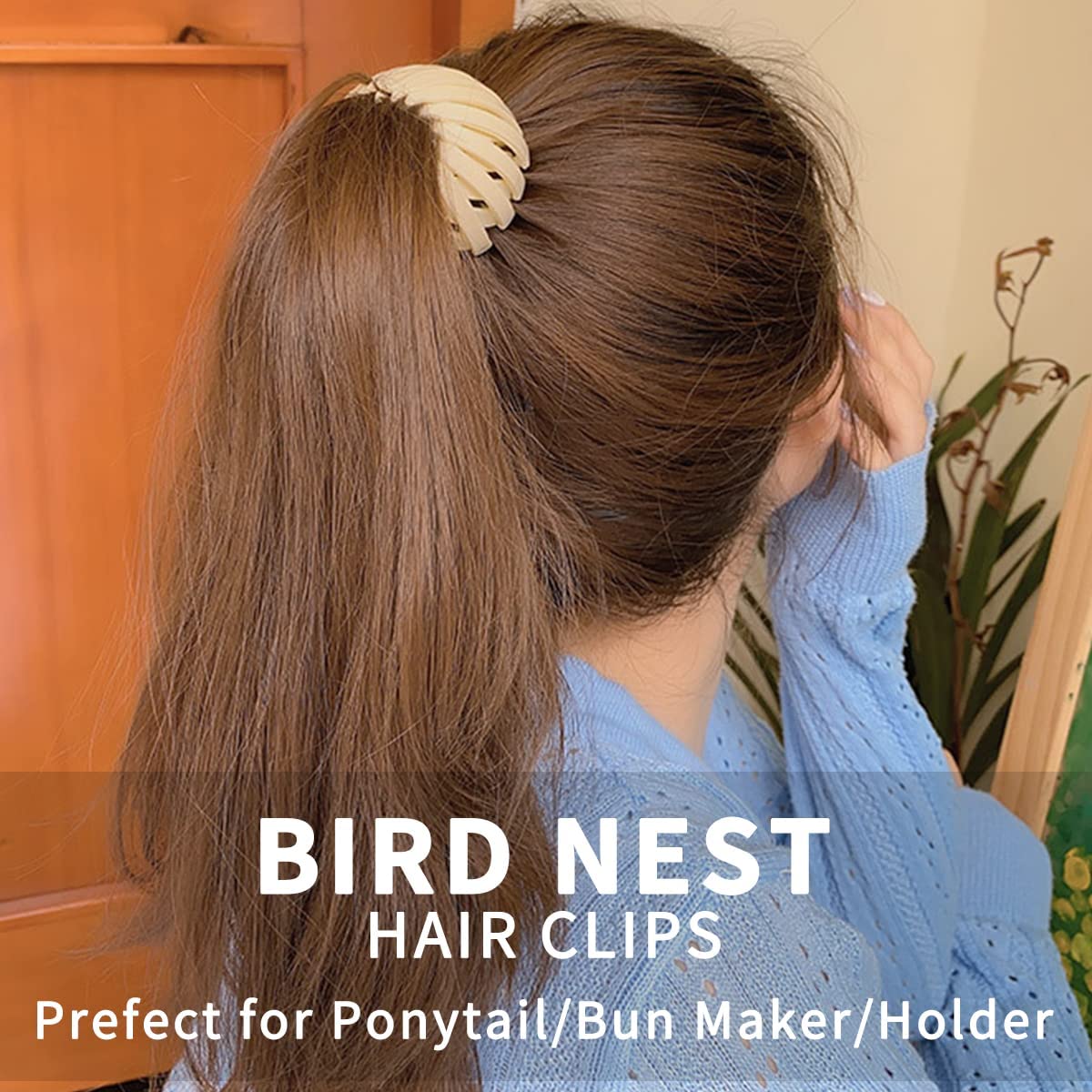 STYLEDOSE Bird Nest Hair Clips Bunbarz Bun Clip For Girls | Women's Expandable Bun Fixed Hair Claw Ponytail Holder Hairpin Buckle Pack Of 3 (13), Multicolor 1