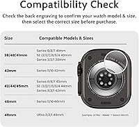 Vista 8 de amBand Bands - Funda protectora de pantalla compatible con Apple Watch Ultra 3/2/1 de 1.732 pulgadas, correa resistente M1 Sport Series y película