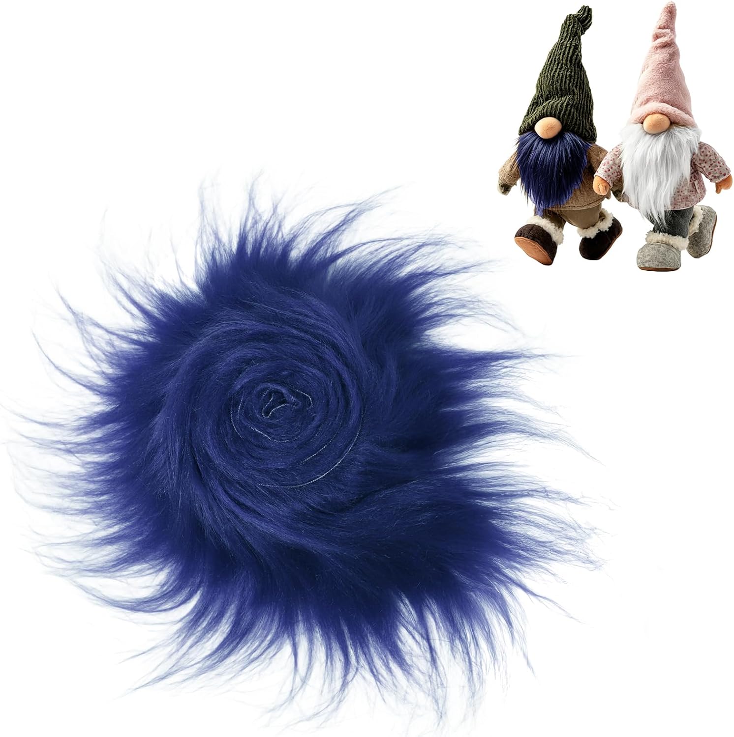 Shaggy Plush Faux Fur Fabric, Precut Strips Fluffy Fuzzy Craft Fur for Gnomes Beard Hair Cosplay Costume Dwarf Decoration (Light Brown, 2in*60in)