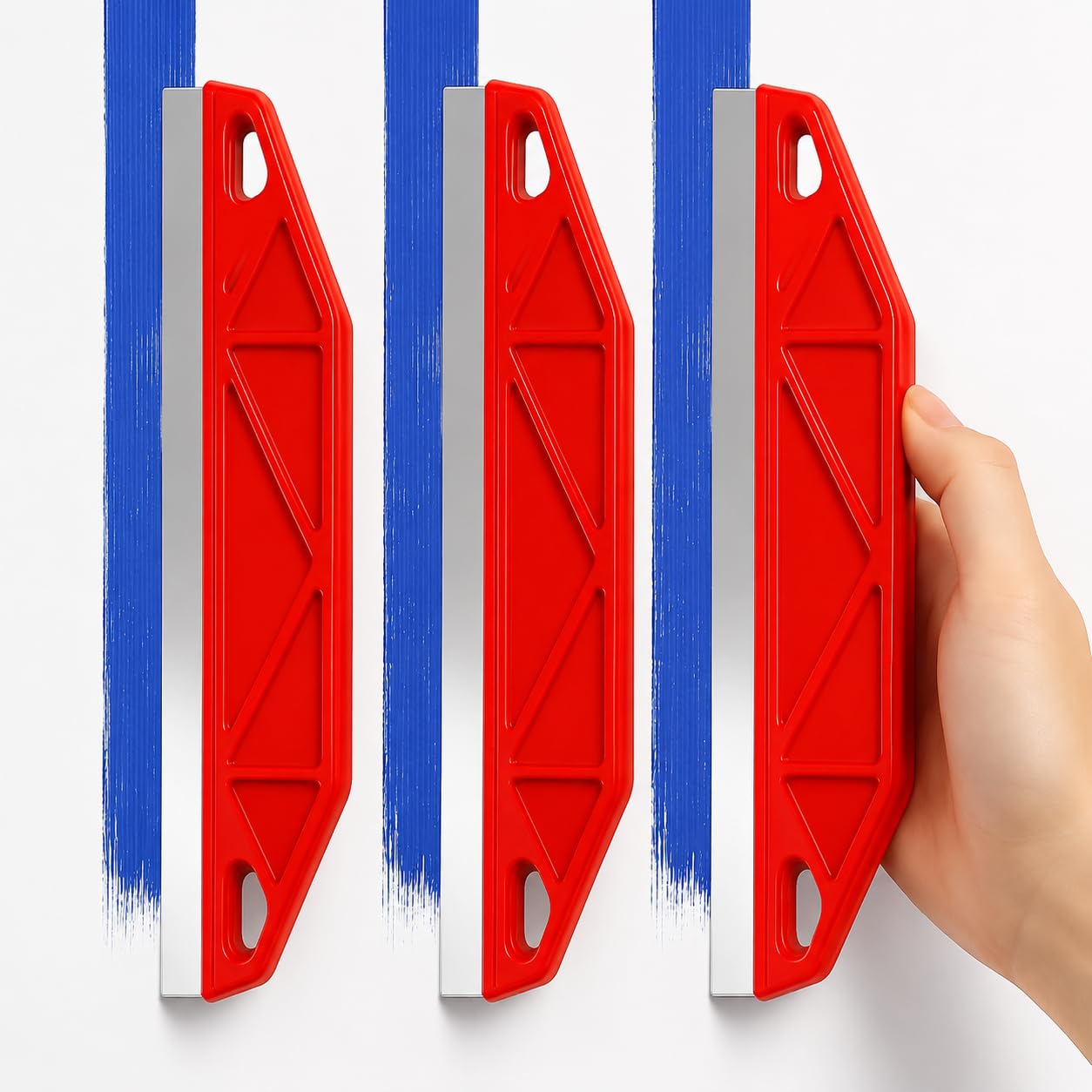 3 Pack Straight Edge Painting Tool 305mm, Paint Cutting in Shield for Clean Straight Lines on Walls, Skirting Boards, Ceilings Door Frames DIY Professional Decorating Wallpaper Removal Bubble Remover