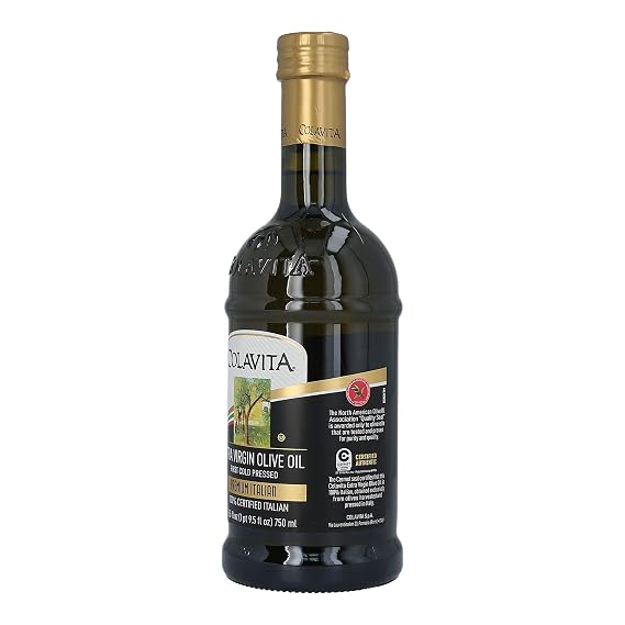 Colavita Premium Italian Extra Virgin Olive Oil, 25.5 Fl Oz (Pack of 2), Glass Bottles - Packaging May Vary