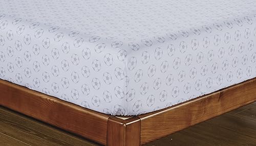 Miniatura 3 de Chezmoi Collection Juego de sábanas deportivas de 3 piezas para niños y adolescentes, microfibra suave, color blanco, gris, negro, tamaño individual