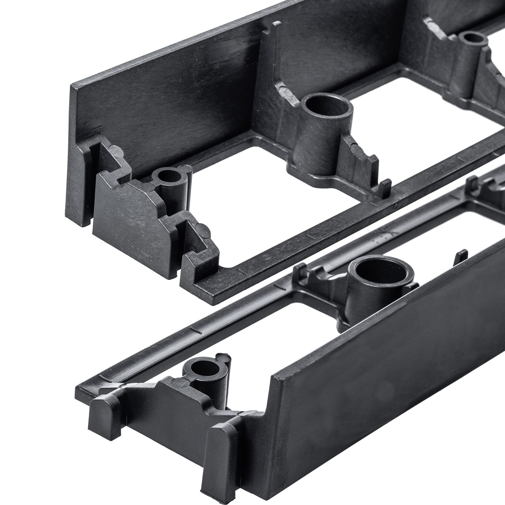 KADAX 20er Set Rasenkante, 58mm, + 60 Nägel, Beeteinfassung aus Kunststoff, Raseneinfassung mit Click-System, Beetumrandung Set, Mähkante, Pflasterkante (Schwarz, Set G)