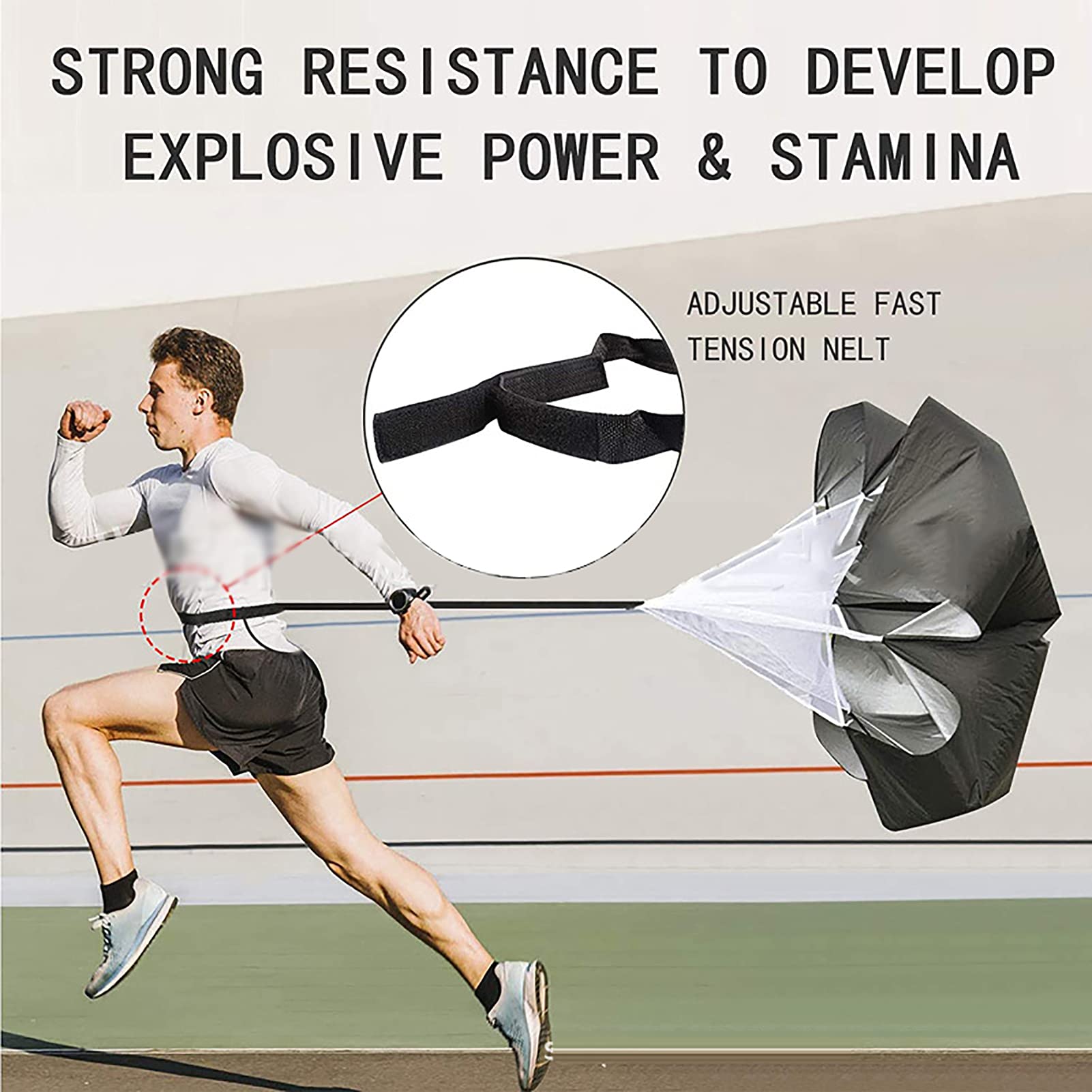 Amazon.com: Resistance Parachute Speed Parachute, Running