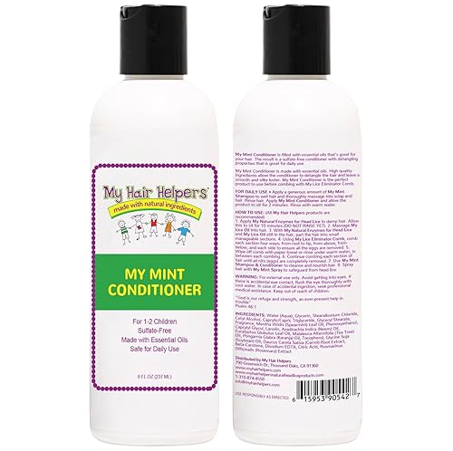 Miniatura 3 de Champú y acondicionador para la prevención de piojos que mata piojos y huevos para niños aceite esencial de menta uso diario para deshacerse de
