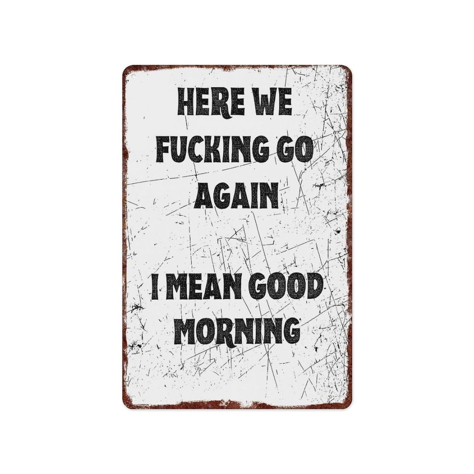 TAMDDBPJD Funny Typography Aluminum Plate Mens Nest 12x8 Inch