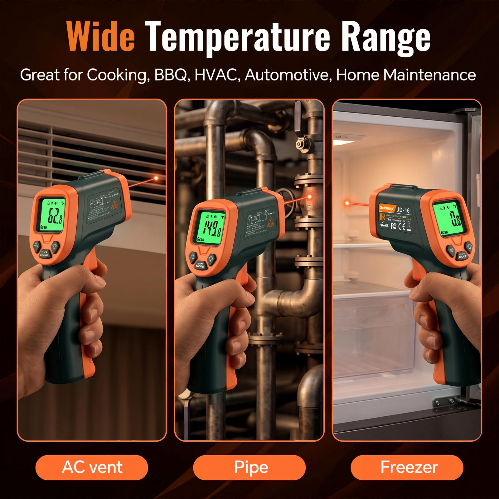 Infrared Thermometer Laser Gun - Accurate Temp Readings -3 Infrared Thermometer Laser Gun - Accurate Temp Readings -3