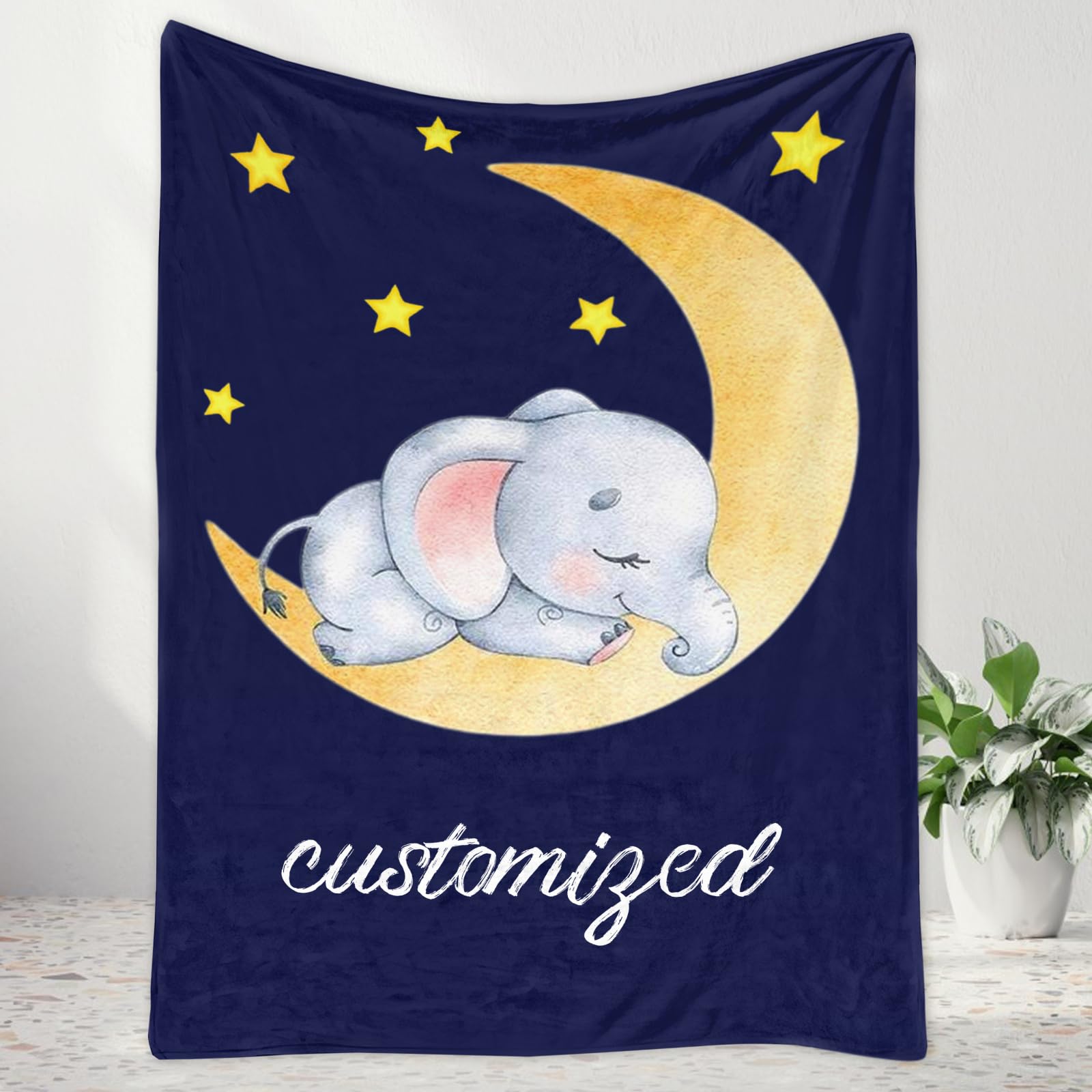 NIUBI Personalized Baby Blanket, Baby Blanket with Name, Baby Personalised Gifts,30X40inch