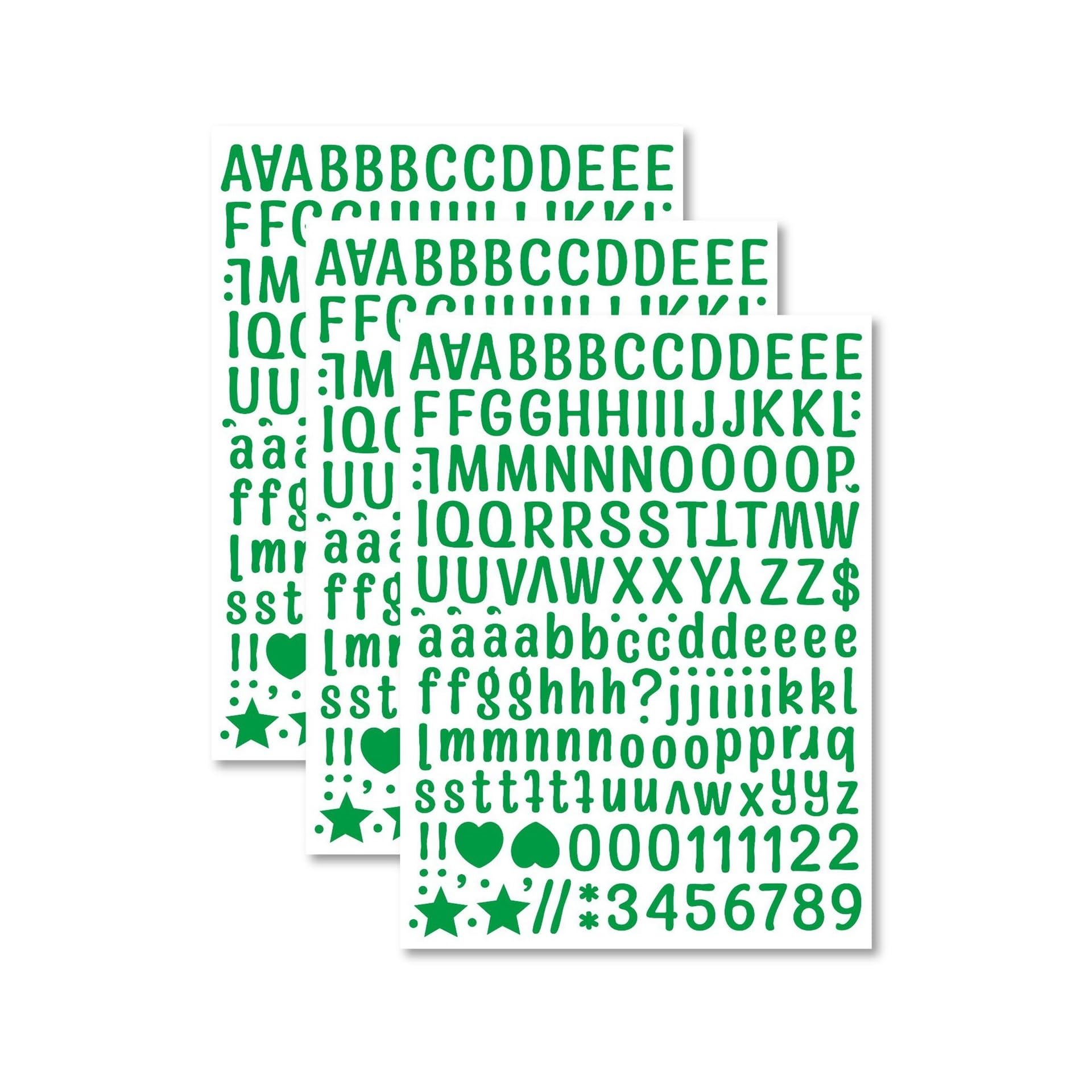 Sparkly Gold Letter Stickers - 6 Sheets Self-Adhesive Decorative Numbers for DIY Crafts and Party Decor(Color3)