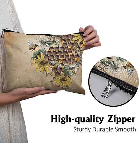 Miniatura 7 de Cafl Bolsa de maquillaje para viajes, artículos esenciales para organizar joyas, bolsa de cosméticos para el cuidado de la piel, neceser con