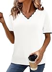 onlypuff Womens V Neck Summer Sweaters Pullover Cozy Lightweight Sweaters Short Sleeve Tops Basic Clothes