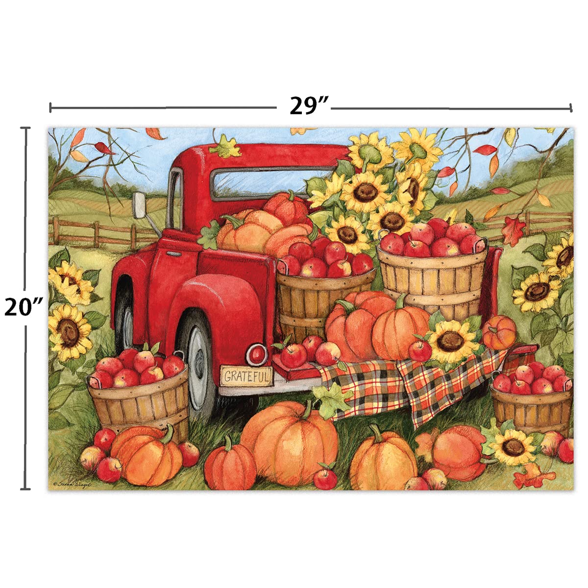 Lang Harvest Truck 1000 Piece Puzzle - 20x29 Inches - Linen Embossed Precision Cut - View #11