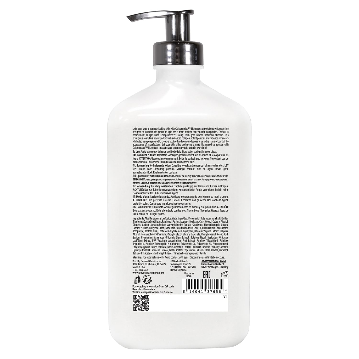 Devoted Creations Collagenetics Beauty Balm - Nutrient Rich Replenishing Post Light Hydrator