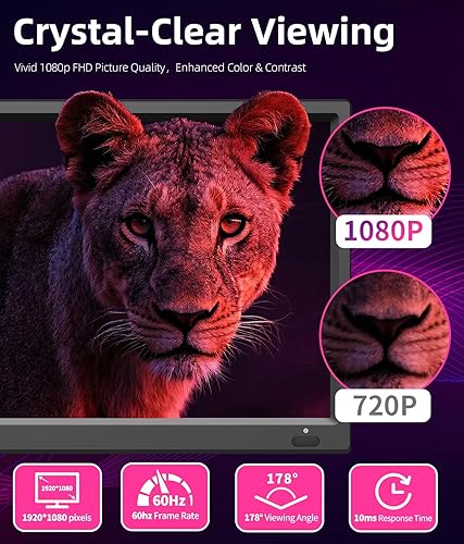 Miniatura 7 de Feihe Televisión inteligente pequeña de 15.6 pulgadas HD 1080P LED, pantalla plana inteligente con sintonizador ATSCHDMIUSBAV para cocina, RV,