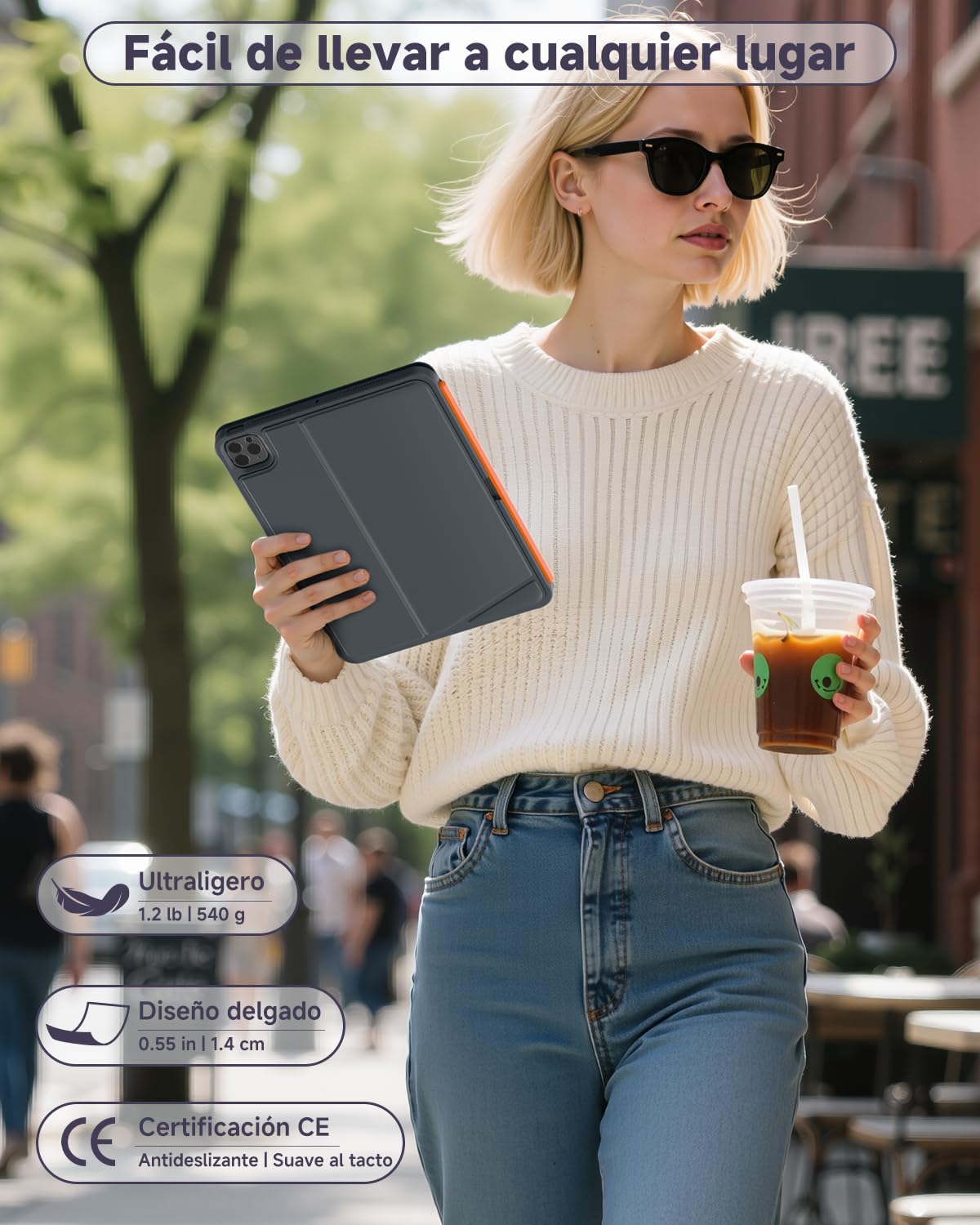 Funda con Teclado para iPad 11 Pulgadas con Trackpad, Teclado Magnético Desmontable, Teclas Retroiluminadas, Diseño Delgado para iPad Air 11" (M4/M3/M2), iPad 10ª/11ª Gen, Air 5/4, Pro 11"