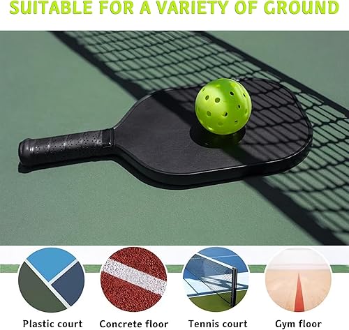 Miniatura 3 de Bolas de pickleball para interiores, juego de bolas de pickleball compatibles con USAPA (40 agujeros, paquete de 4)
