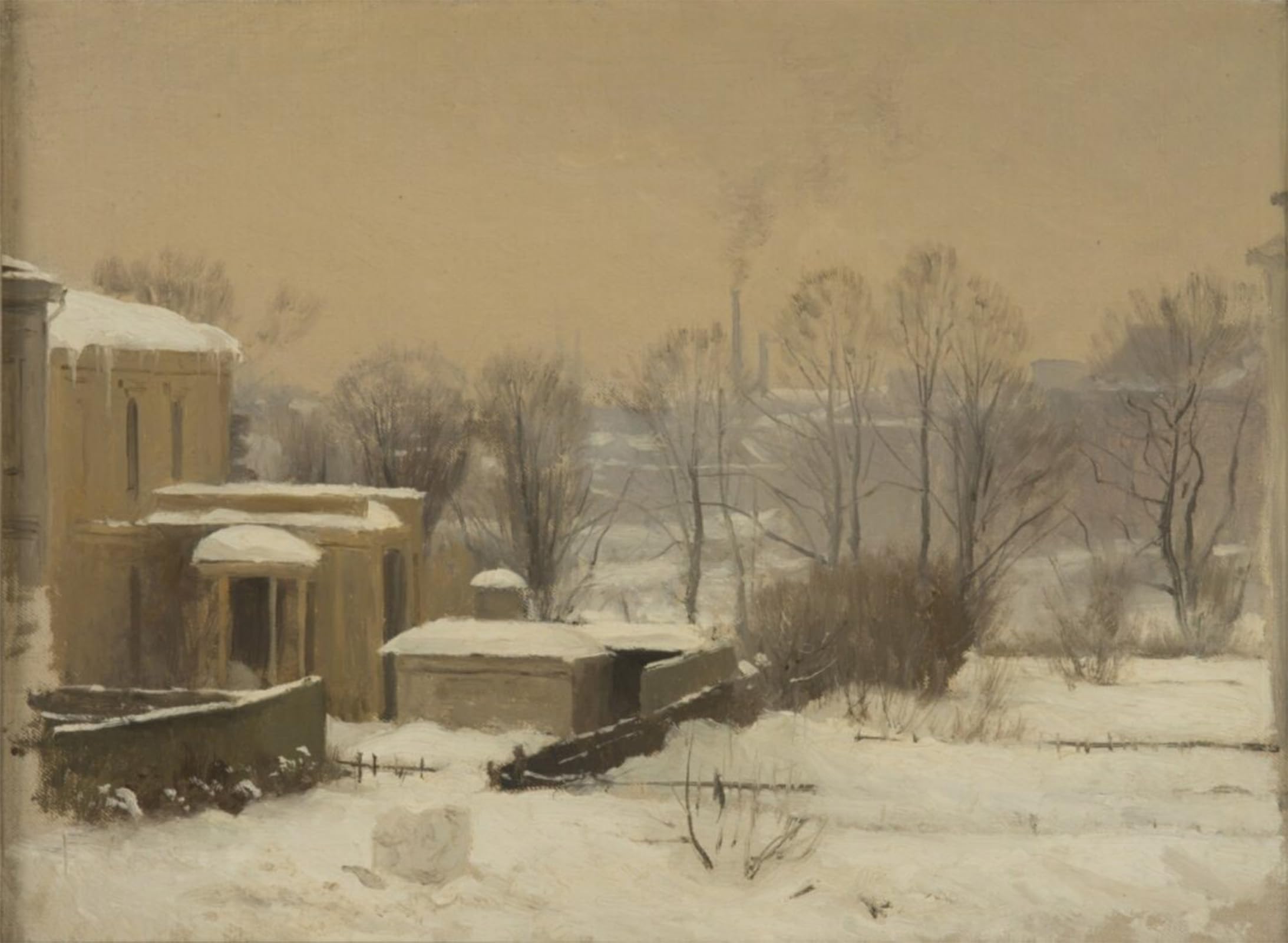 Lienzo decoración pared 60x90cm - Cuadro Studio sulla neve urbana de Gustaf Rydberg 5