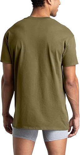 Miniatura 4 de Fruit of The Loom Mens Pocket Tee Undershirts, Moisture Wicking & Tag Free, Short Sleeve Pocket T-Shirts