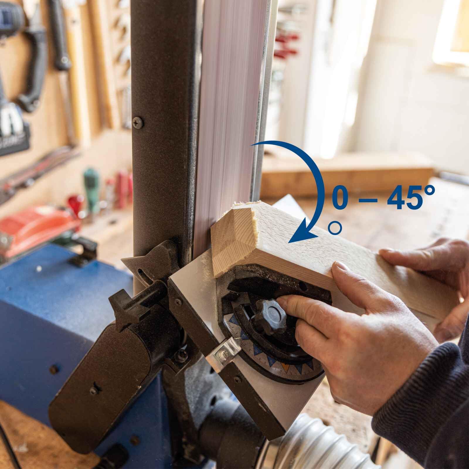 Scheppach Band -& Tellerschleifer BTS800 Bandschleifer | Leistung 370W | Schleifband 915x100mm | Schleifteller-Ø 150mm | Tisch 0-45° | Schrägstellung 0°–90° | Gussmaterial-Konstruktion & Queranschlag