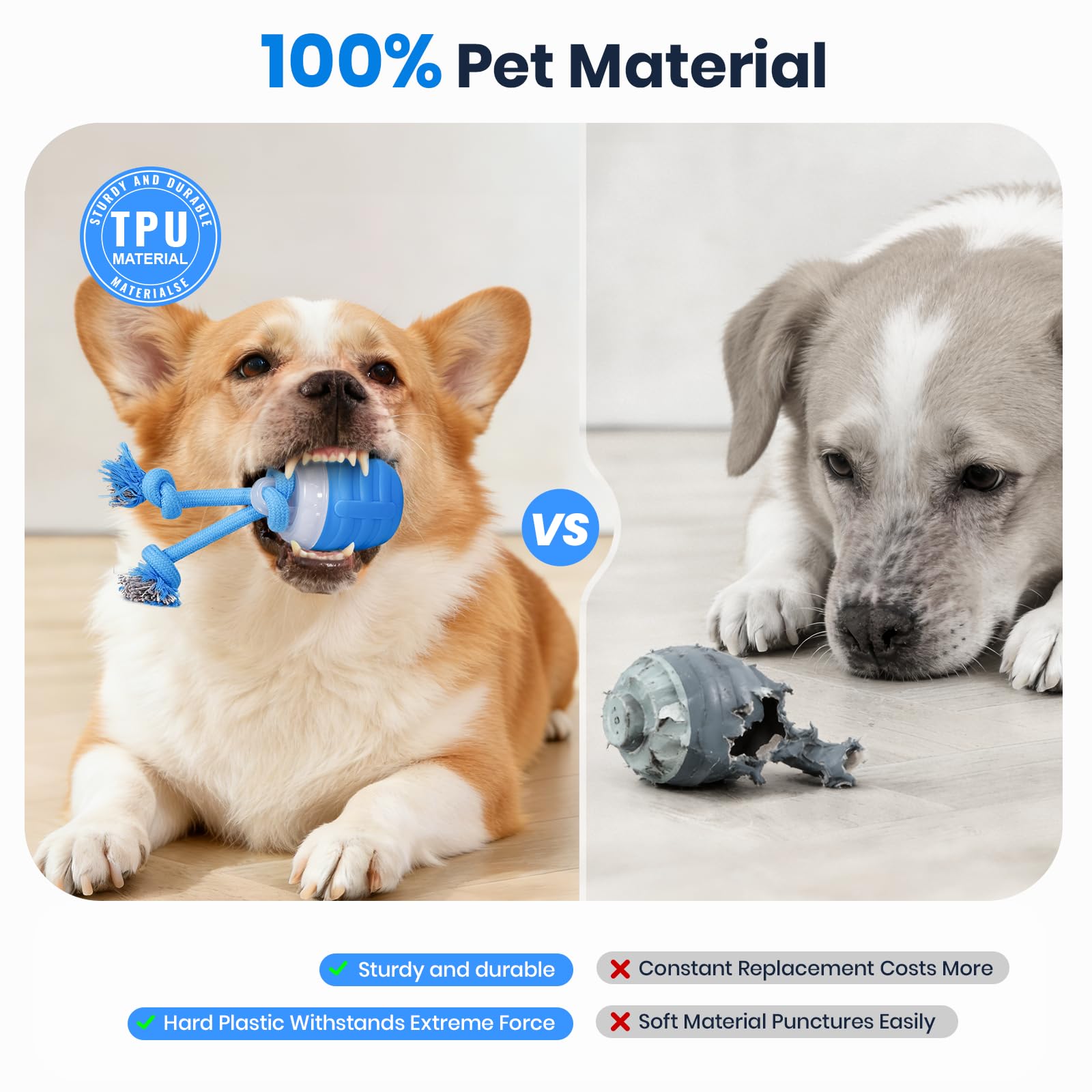Jouets interactifs pour chiens de taille moyenne, balle automatique à mouvement intelligent amélioré 2026, jouet interactif pour chien pour les garder occupés, jouet pour chien Chase Buddy