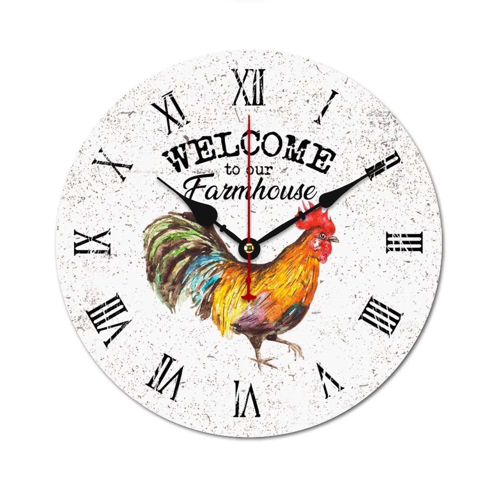 Horloge murale à quartz avec motif oiseaux pour habiller un mur vide avec un style boisé rustique
