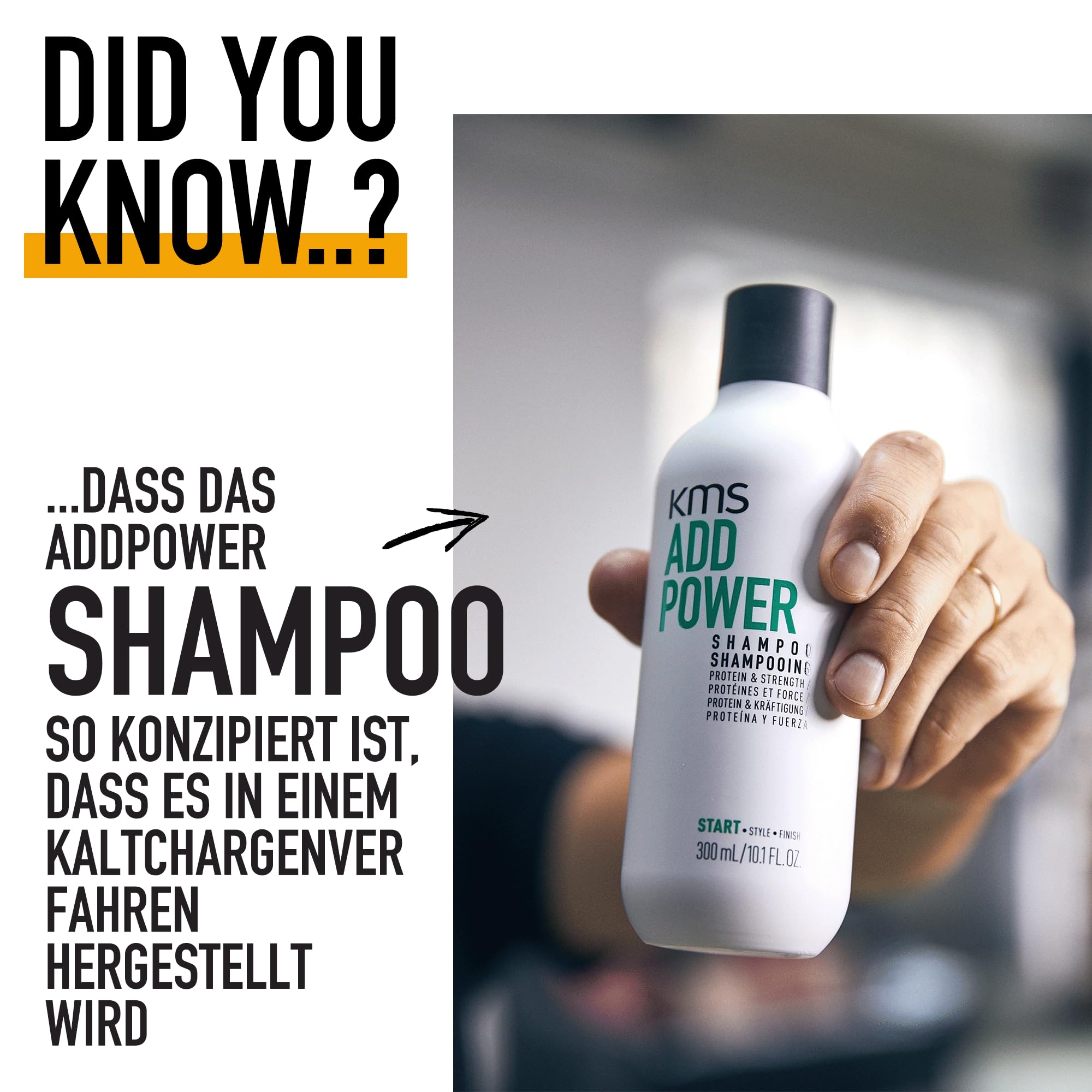 KMS ADDPOWER, Shampoo für feines Haar, 750 ml