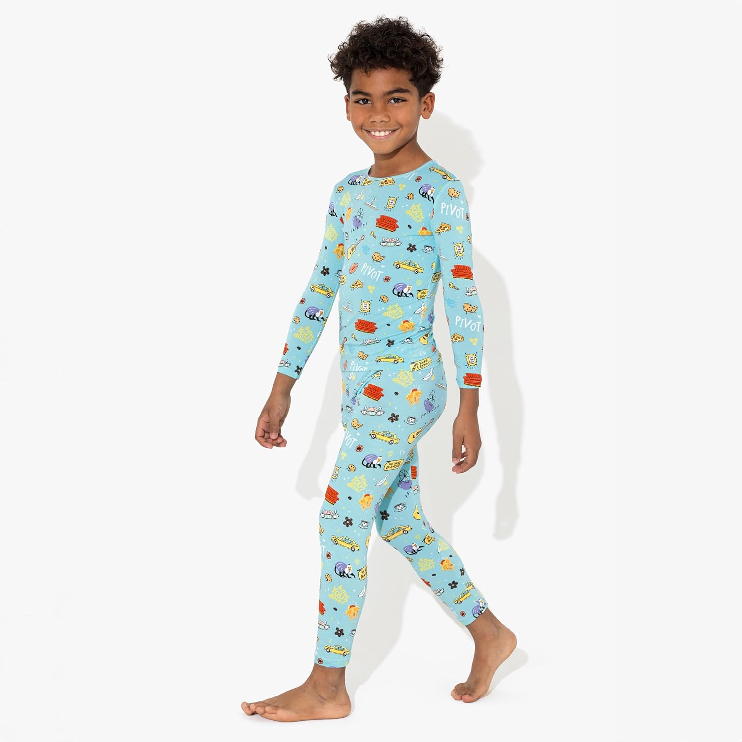 Bellabu Bear FRIENDS Rayon from Bamboo Two-Piece Kids Pajamas for Boys & Girls