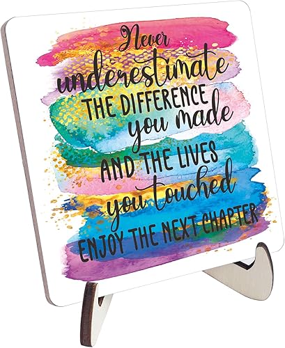 Regalo de despedida para compañera de trabajo, regalos de jubilación para profesores, decoraciones de despedida, regalos de despedida para