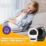 FURWEY 160Pack Cat Litter Box Liners avec cordon de serrage Compatible avec Litter-Robot 3/4 Sacs de litière Cat lourds Remplacement des sacs de déchets
